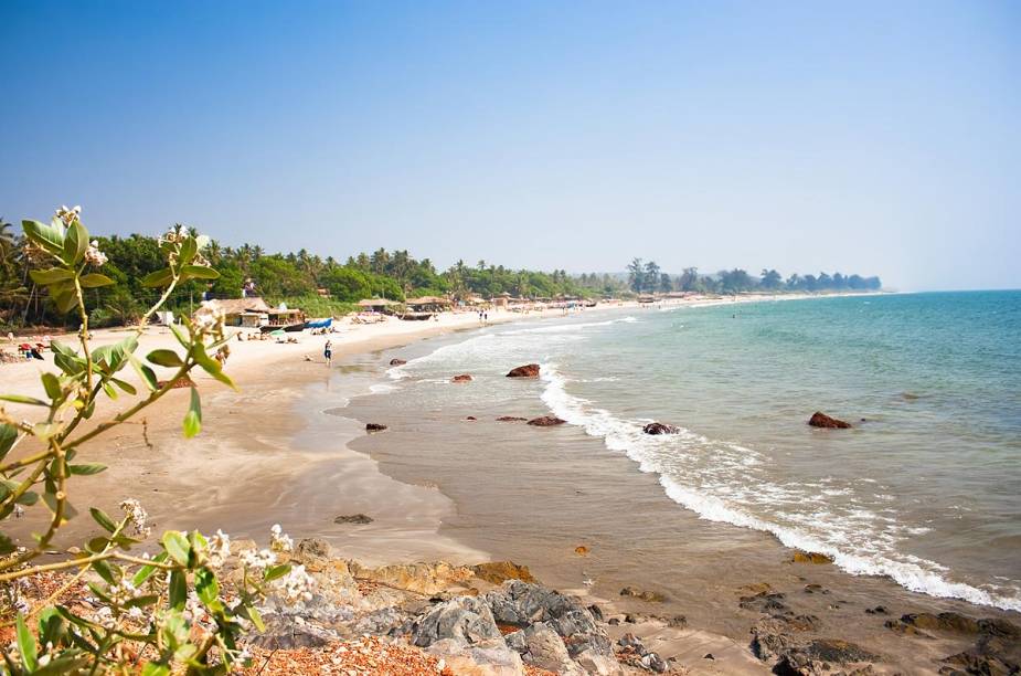 Praia Anjuna, em Goa, Índia Praia Anjuna, em Goa, Índia