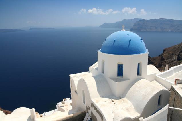Igreja ortodoxa em Santorini Igreja ortodoxa em Santorini