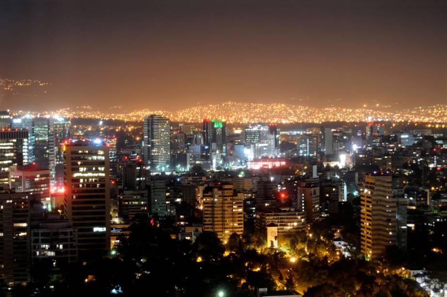 Vista noturna da Cidade do México