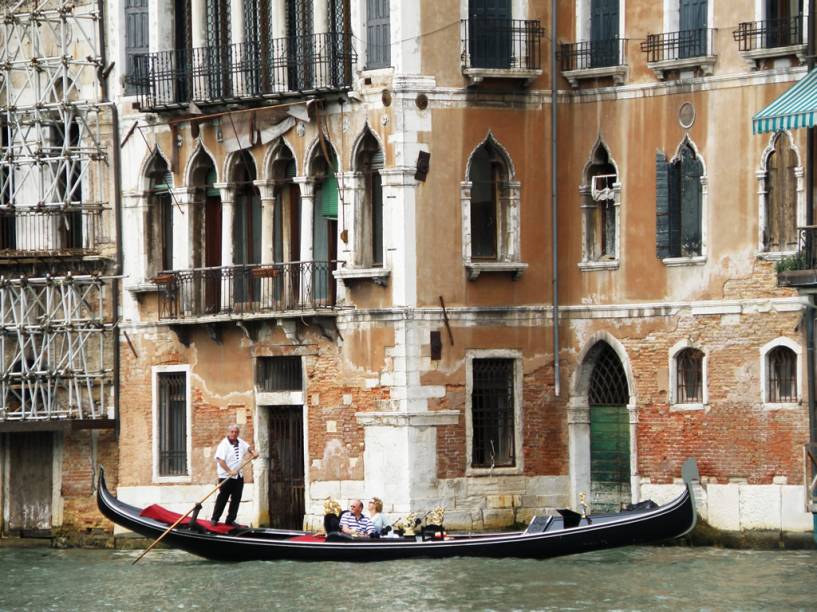 Gondoleiro no Gran Canal Gondoleiro no Gran Canal