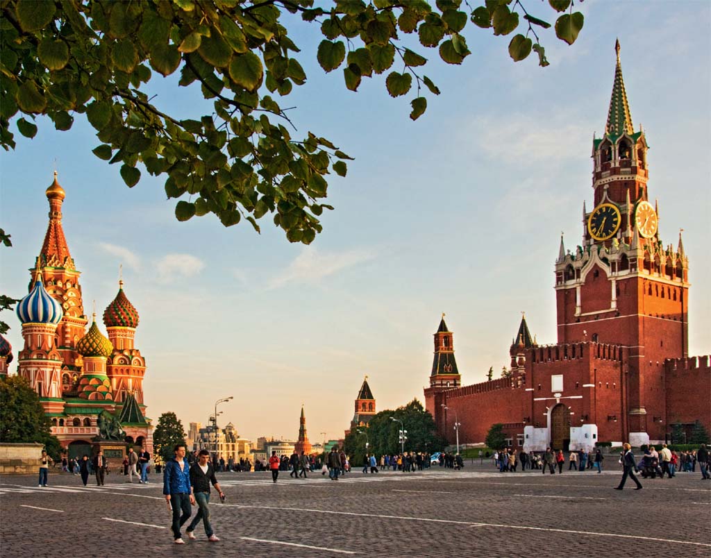 A pra&ccedil;a vermelha, em Moscou, R&uacute;ssia