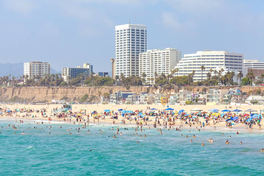 Santa Monica é um lugar muito frequentado durante o verão