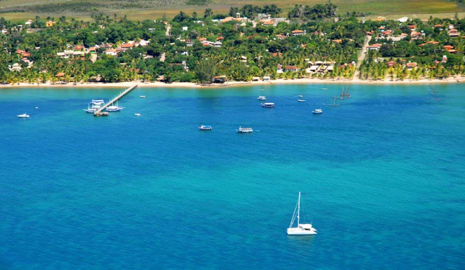 Panorâmica de Barra Grande – o píer de desembarque fica na vila principal