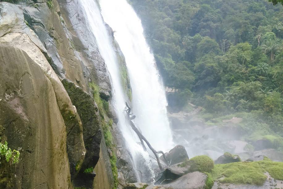 Na estrada da capital para o litoral de São Paulo às vezes avistamos certos pontos brancos na serra e não temos certeza se são mesmo cachoeiras. Pois são. A Cachoeira do Elefante é uma das mais famosas e pode ser vista já da rodovia Mogi-Bertioga. Quem quer ver de perto pode encarar uma trilha de 9 km e se impressionar com o volume de água.