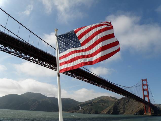 A Golden Gate Bridge era a maior ponte do mundo quando foi inaugurada, em 1937 A Golden Gate Bridge era a maior ponte do mundo quando foi inaugurada, em 1937