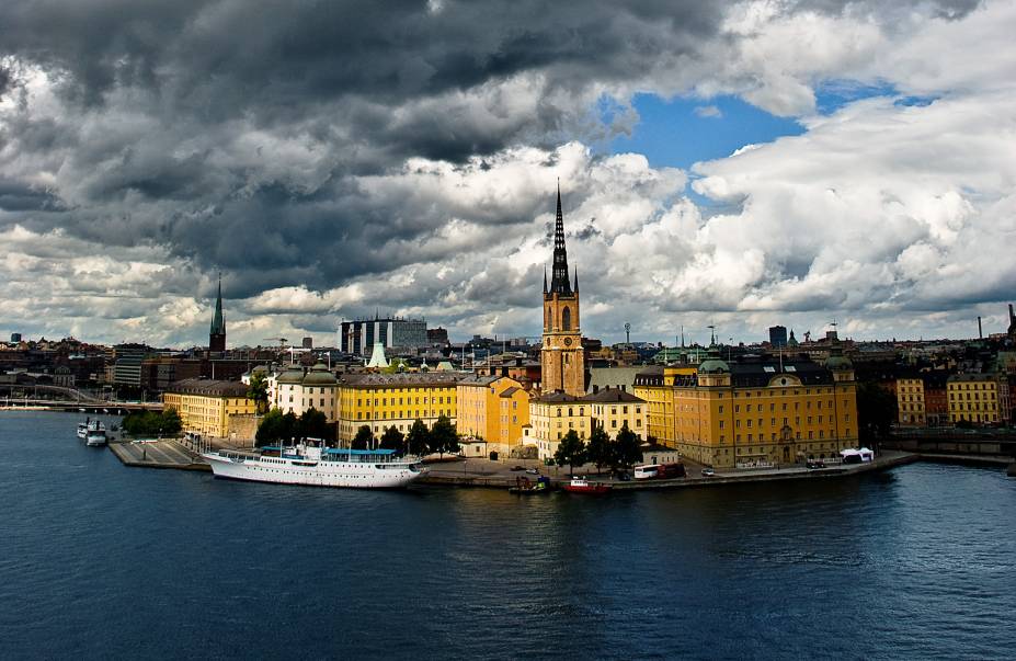 Ilha Riddarholmen, na Cidade Velha.