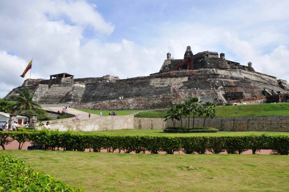 Forte em Cartagena, um dos belos cenários da cidade