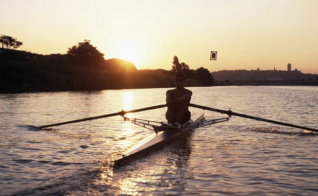 A raia com o sol nascendo / Foto: Guilherme Andrade