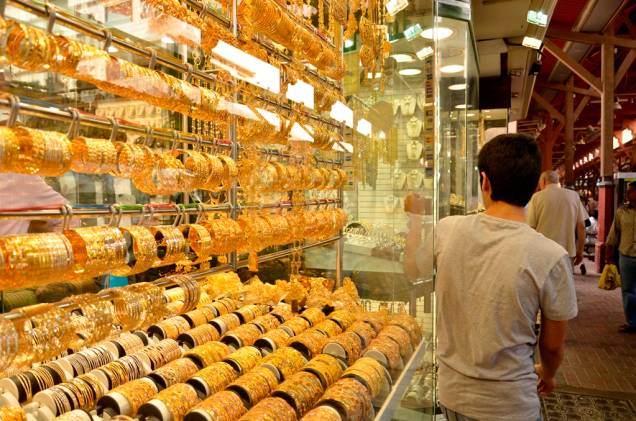 O mercado de ouro Gold Souq é uma importante atração em Deira O mercado de ouro Gold Souq é uma importante atração em Deira