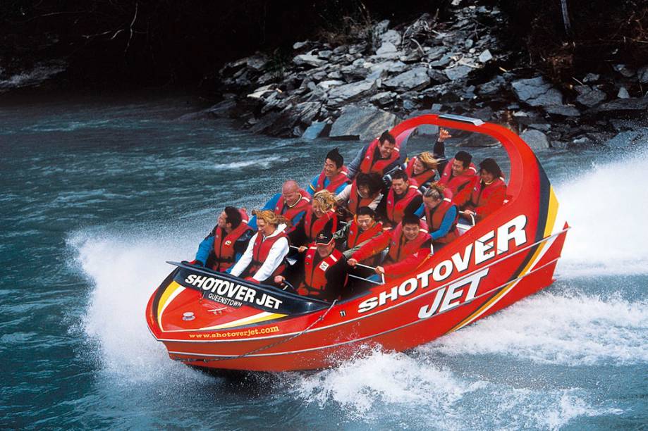 Os passeios de jetboats são muito populares em Queenstown