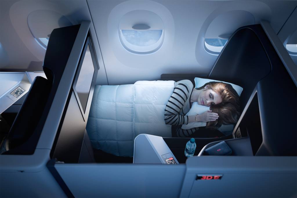 Como consegui ganhar o bilhete de primeira classe num voo nos EUA