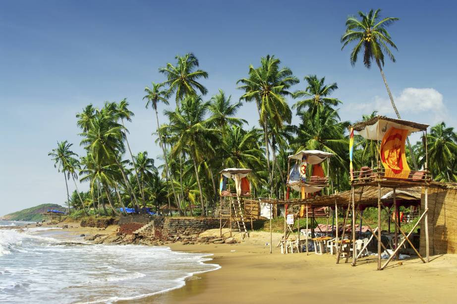 Praia em Goa, na Índia Praia em Goa, na Índia