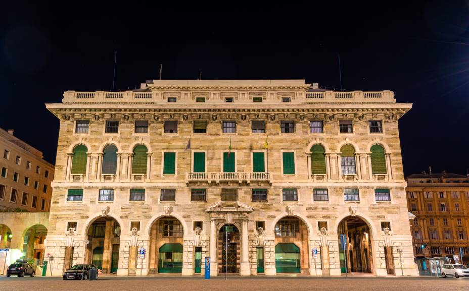 A arquitetura mostra o valor histórico de Gênova
