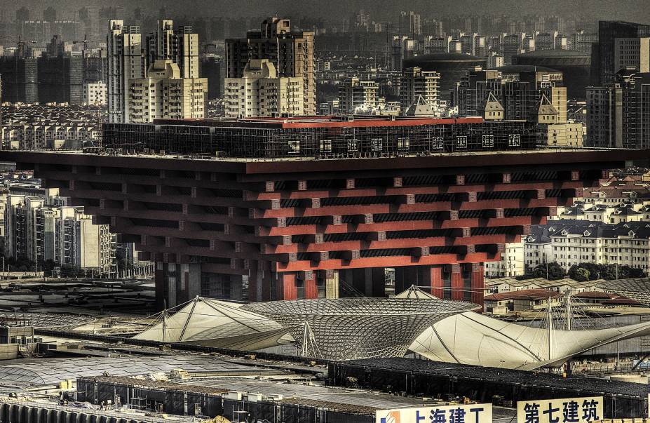 O China Pavillion foi criado para a World Expo 2010, que aconteceu na cidade.