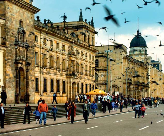 As construções conservadas de La Candelaria, o Centro Histórico de Bogotá As construções conservadas de La Candelaria, o Centro Histórico de Bogotá