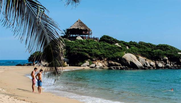 Praia de Cabo San Juán Del Guía, em Santa Marta Praia de Cabo San Juán Del Guía, em Santa Marta