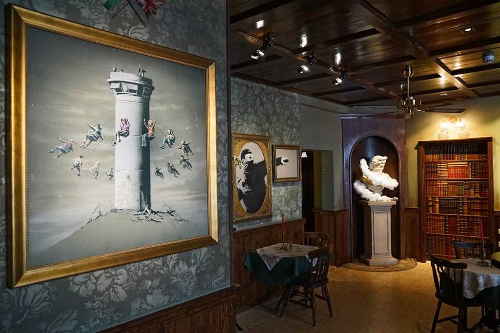 piano bar The Walled off hotel banksy piano bar The Walled off hotel banksy