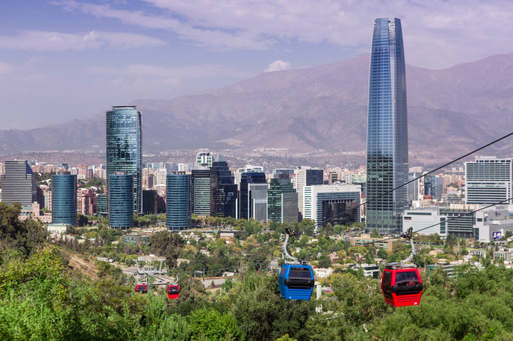 Bondinho em Santiago do Chile