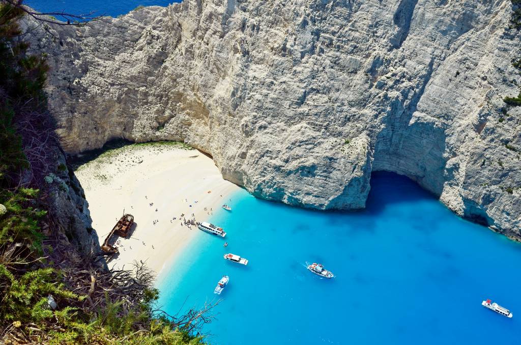 Navagio Beach, na Grécia