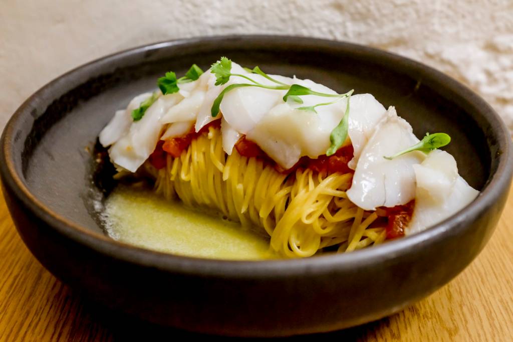 A massada de bacalhau, com lascas divinas do peixe