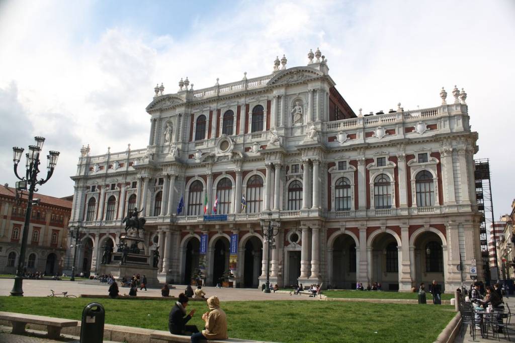Palazzo Carignano, Turim, Piemonte, Itália Palazzo Carignano, Turim, Piemonte, Itália