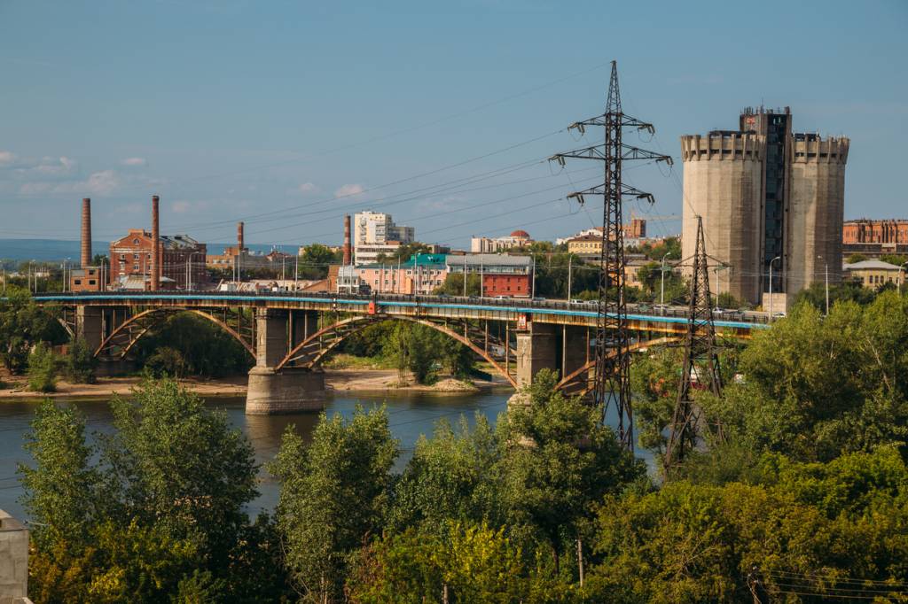 Vista da cidade de Samara, na Rússia Vista da cidade de Samara, na Rússia