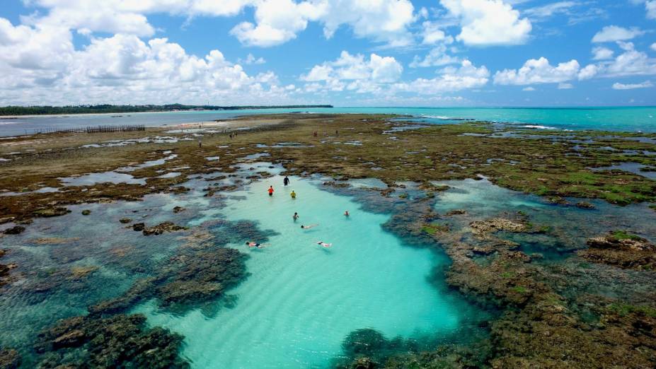 Piscinas naturais de Pratagi, uma das mais belas praias de Maceió