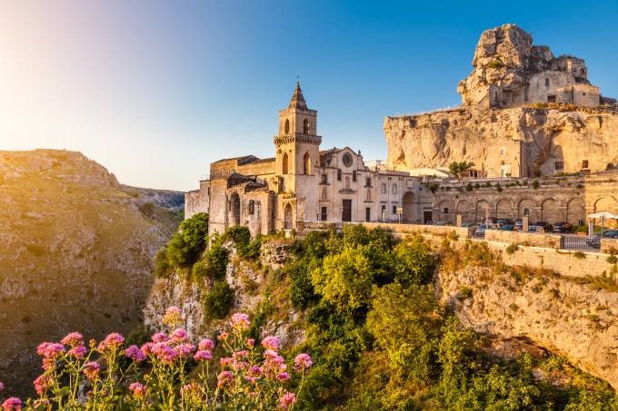 O Sol se põe na bucólica Matera, Basilicata