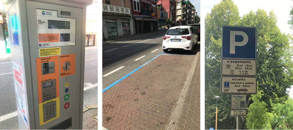 Estacionamento rua Mestre, Vêneto, Itália Estacionamento rua Mestre, Vêneto, Itália