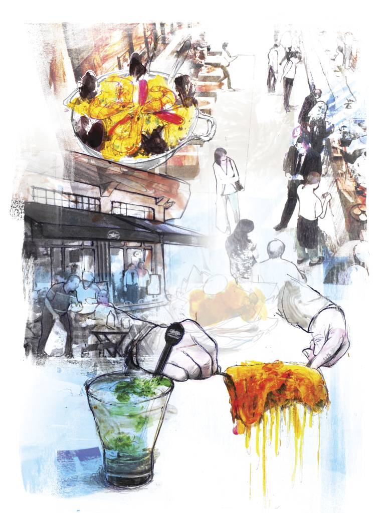 Ilustração melhores restaurantes de São Paulo