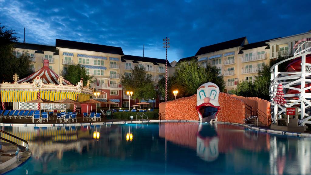 A piscina do Boardwalk Inn, hotel dentro do complexo Disney