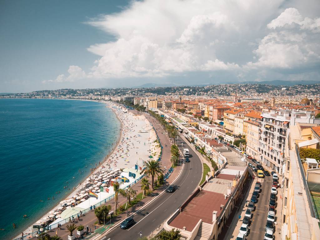 Nice, França Foto aérea de Nice, França