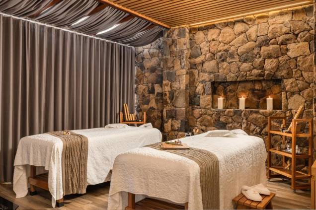 O spa do hotel oferece diversas experiências - todas pagas à parte O spa do hotel oferece diversas experiências - todas pagas à parte