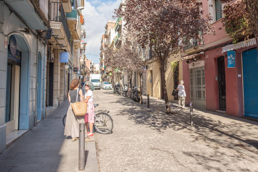 O jeitinho de Gràcia, com certa vibe de cidade do interior