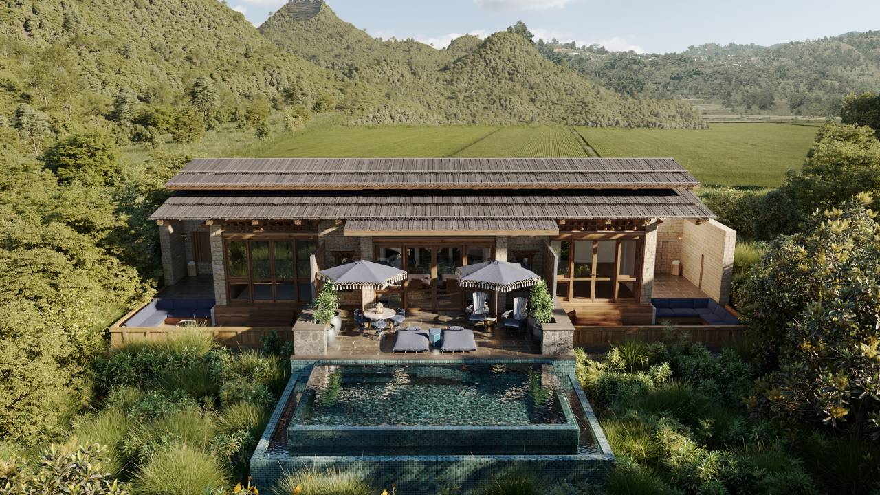 FAMILY VILLA EXTERIOR, andBeyond Punakha