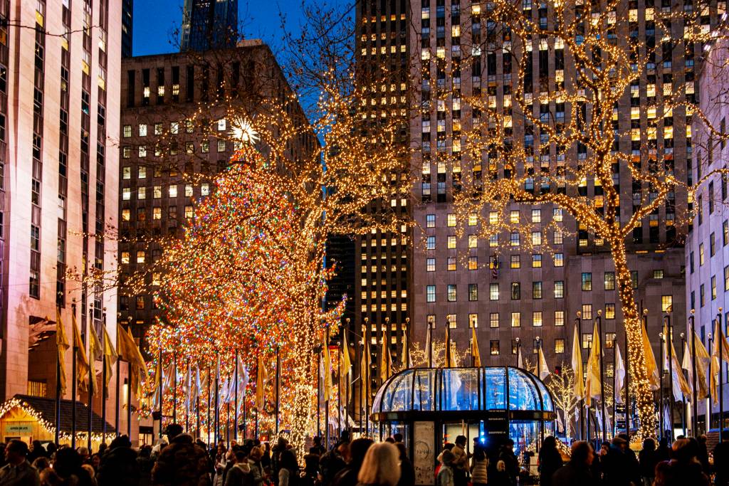 Fim de Ano no Rockfeller, Nova York, USA Fim de Ano na Times Square, Nova York, USA