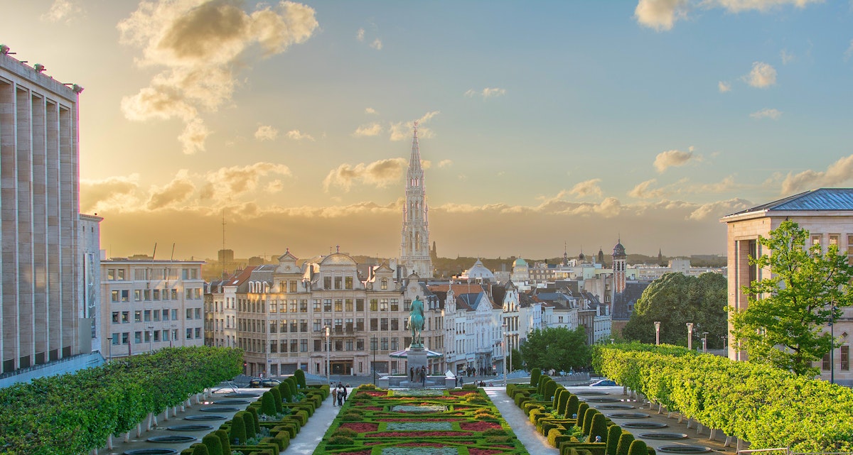 Vista do Mont des Arts, Bruxelas, Bélgica