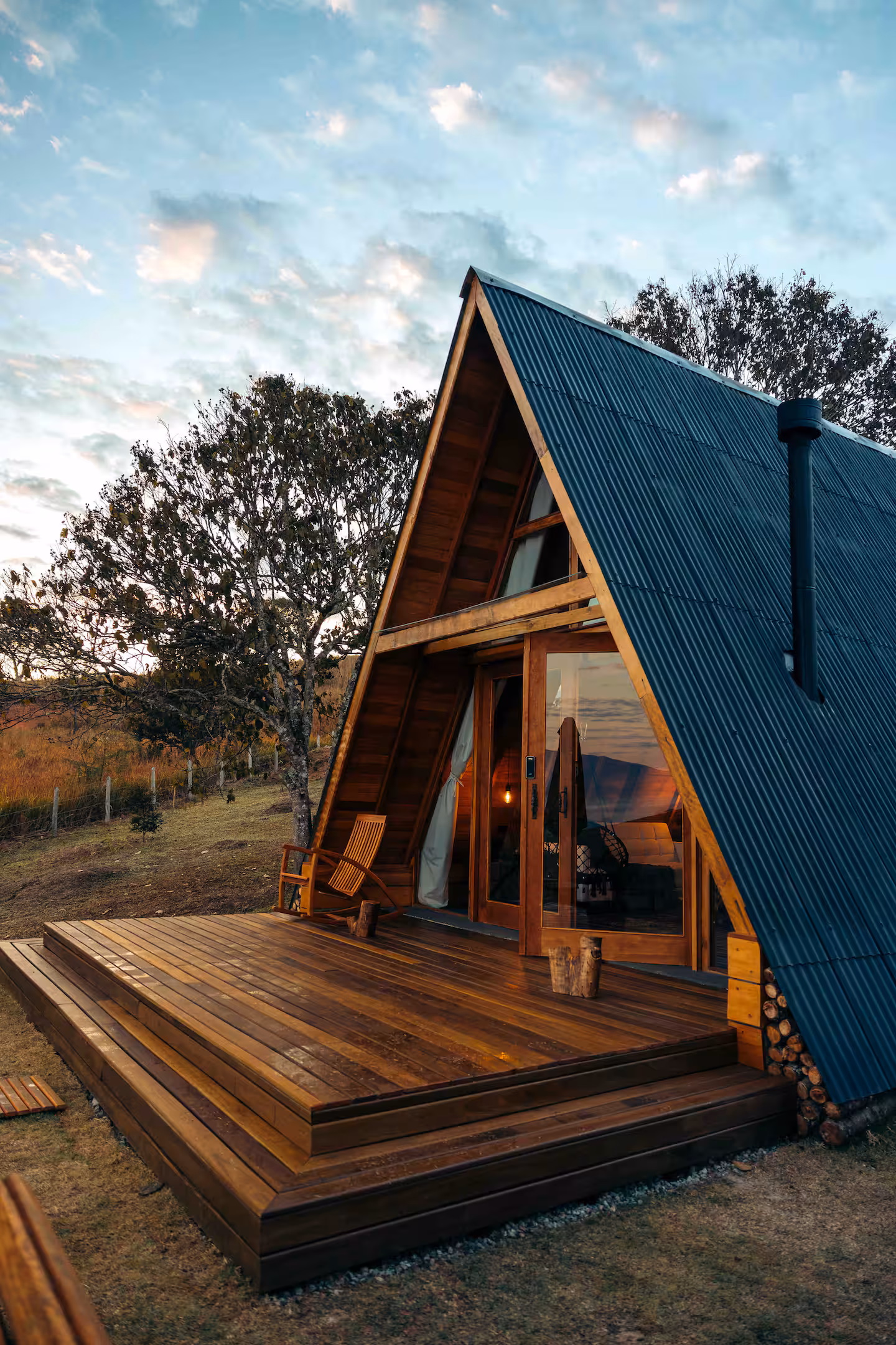 Cabana com vista para serra