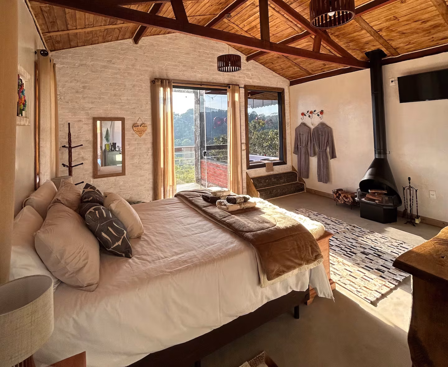 Cabana tranquila com banheira