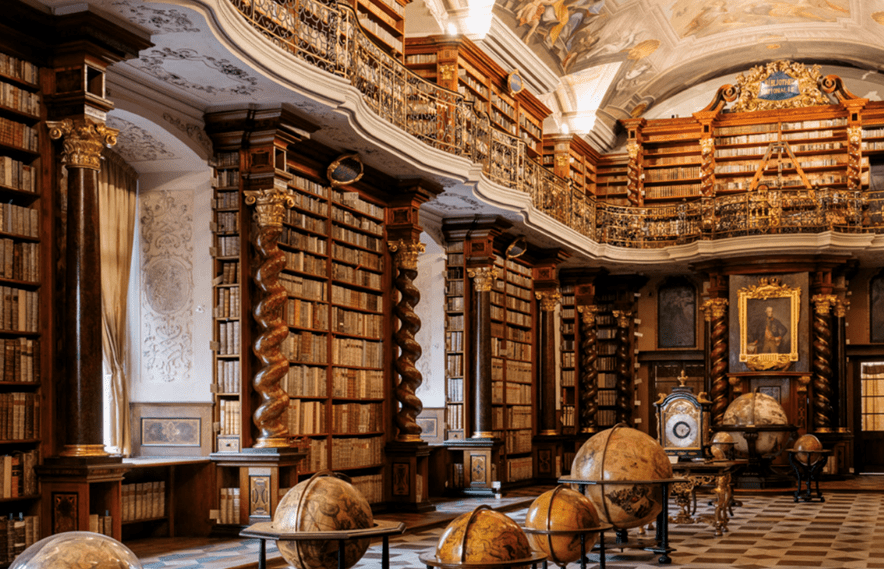 Biblioteca nacional Barroca do Klementinum praga republica tcheca